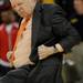 ESPN's Digger Phelps celebrates hitting a basket during a taping of ESPN's College Game Day at Crisler Arena on Saturday morning. Melanie Maxwell I AnnArbor.com